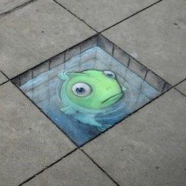 Zinnart.com of David Zinn Streetart Inspiration, Chalk Art Signs, Chalk Illustration, Illusion Kunst, Fun Chalk Art, David Zinn, 3d Chalk Art, David D, Sidewalk Chalk Art