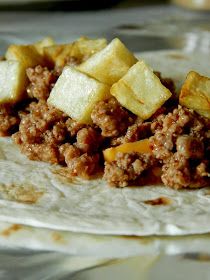 How was everyone's weekend?       I was home with the kids while the husband and his friend's played, but I still managed to get qu... Steak And Potato Burritos, Burrito Mix Recipe, Beef And Potato Burrito, Beef And Potato Burrito Recipe, Roast Beef Burritos, Potato Burrito Recipe, Ground Beef Burritos, Potato Burritos, Potato Burrito