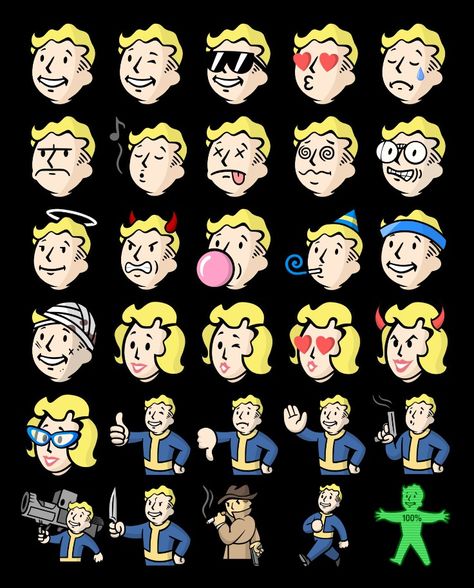 The faces of vault boy and vault girl! Fallout 76 Art, Fallout Pip Boy, Vault Girl Fallout Art, Pip Boy Wallpaper, Vault Boy Tattoo, Pipboy Fallout, Pip Boy Fallout, Fallout Character Art, Fallout Vault Girl