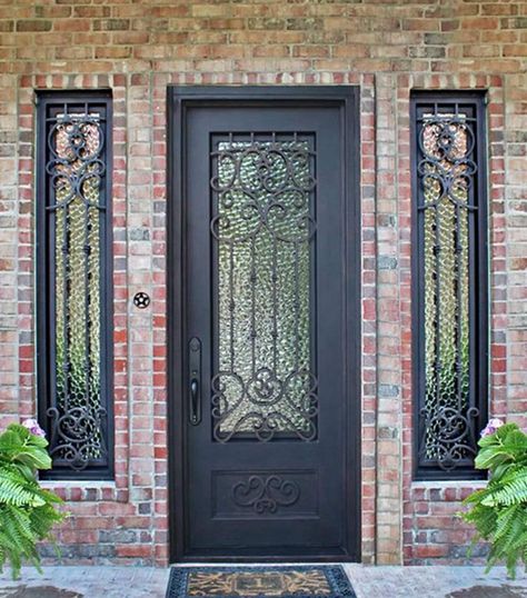 Wrought iron door inserts