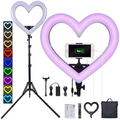 Tripod For Phone, Ring Light Photography, Camera Makeup, Ring Lamp, Lights Artist, Youtube Makeup, Light Ring, Makeup Studio, Led Ring Light