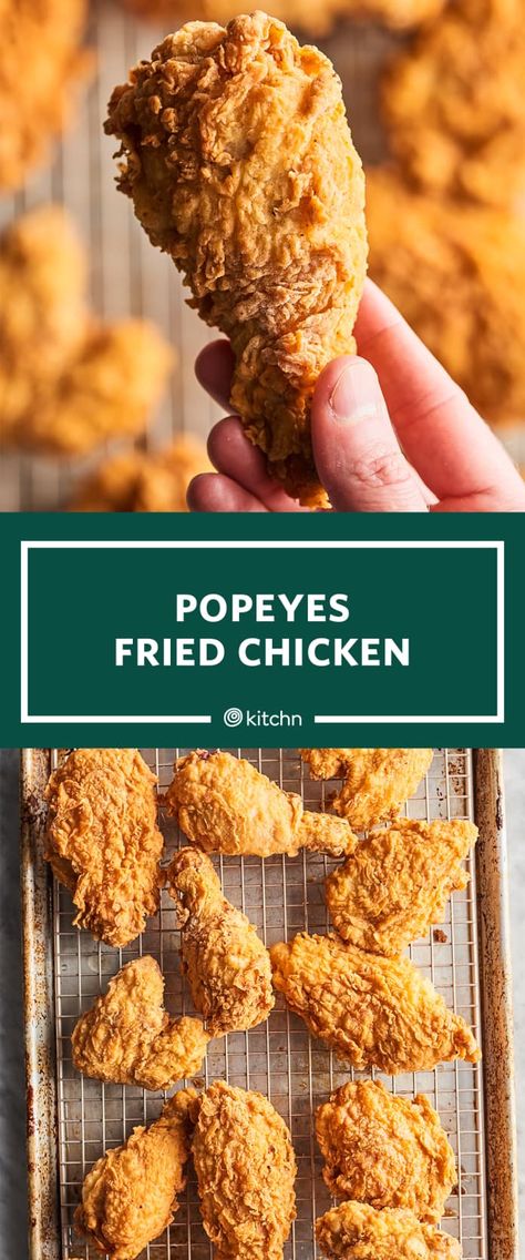 Popeyes Fried Chicken Recipe, Popeyes Spicy Chicken Recipe, Popeyes Fried Chicken, Best Fried Chicken Recipe, Fried Chicken Seasoning, Chicken Wing Recipes Fried, Fried Chicken Legs, Homemade Fried Chicken, Popeyes Chicken