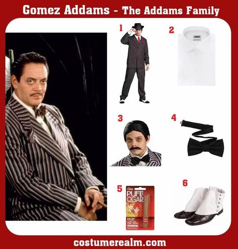 Gomez Costume, Gomez Addams Costume, Addams Family Gomez, Dad Costume, Sew Halloween Costume, Addams Family Musical, Addams Dress, Card Costume, Family Cosplay