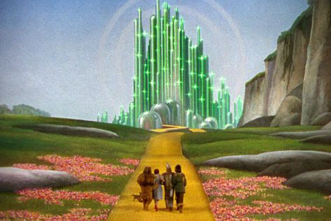 Color In Film, Movie Color Palette, Wizard Of Oz 1939, Best Cinematography, Land Of Oz, Film Images, Ancient Tree, Emerald City, Matte Painting