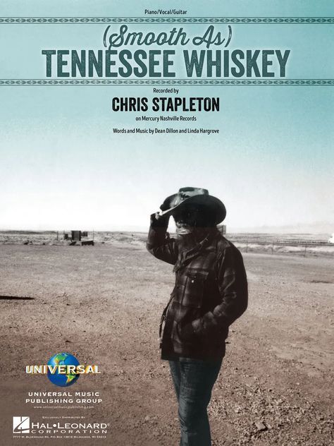 (Piano Vocal). This sheet music features an arrangement for piano and voice with guitar chord frames, with the melody presented in the right hand of the piano part as well as in the vocal line. Chris Stapleton Tennessee Whiskey, Music Themed Bedroom, Smooth As Tennessee Whiskey, Piano Parts, Chris Stapleton, The Melody, Tennessee Whiskey, Best Novels, Music Themed