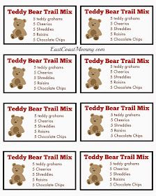 Teddy Bear Trail Mix Recipe, Picnic Ideas Activities, Teddy Bear Picnic Activities, Teddy Bears Picnic Food, Teddy Bear Picnic Ideas, Sleepover Crafts, Teddy Bear Tea Party, Bear Puppet, Teddy Bear Picnic Birthday Party