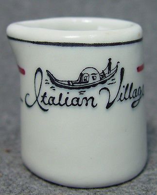 Italian Village Restaurant - Creamer Chicago, IL Restaurant Dinnerware, Diner Coffee, Boat Logo, Beverage Bar, Village Hotel, Vintage Hotel, Vintage Nostalgia, Italian Village, Restaurant Dishes