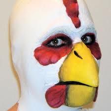 scary Beak Mask, Eagle Face, Animal Makeup, Chicken Costumes, Bald Cap, Scary Stuff, Face Painting Easy, Face Paint Makeup, Makeup Humor