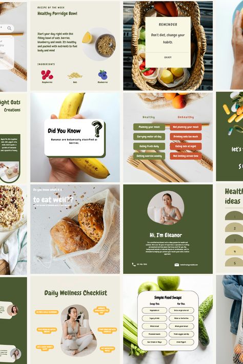 Elevate Your Practice: 30-Day Instagram Content Plan for Nutritionist Coaches 🥦 Nutritionist Social Media, Wellness Food, Canva Social Media, Nutrition Branding, Content Plan, Social Media Planning, Day Drinking, Instagram Content, Eat Fruit