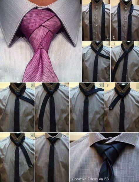 Awesome double necktie knot - DIYs.com Diy Neck Tie, How To Tie A Necktie, Tie Knots Men, Eldredge Knot, Simpul Dasi, Fancy Tie, Tie A Necktie, Tie Ideas, Neck Tie Knots