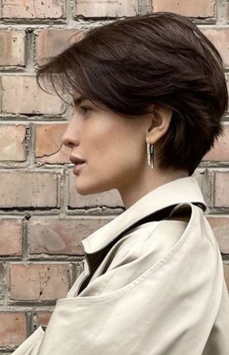 Boycut For Women Straight Hair, Short Crop Hair Women, Elegant Pixie Cut, Boycut Hairstyle Woman, Pixie Haircut Bangs, Crop Hairstyles For Women, Boycut For Women, Straight Pixie Haircut, Side Part Pixie Haircut