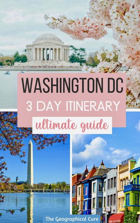 Pinterest pin for 3 days in Washington DC 3 Days In Dc Washington, Washington Dc 3 Day Itinerary, Washington Dc Itinerary First Time, Washington Dc Tourist Map, Washington Dc Itinerary, Washington Dc With Kids, Washington Trip, Visiting Washington Dc, East Coast Usa