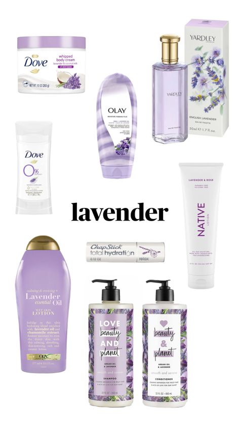 #lavender Lavender Beauty Products, Lavender Scented Products, Lavender Body Care Routine, Vanilla Lavender Perfume, Lavender Skin Care Products, How To Smell Like Lavender All Day, Lavender Perfume Aesthetic, How To Smell Like Lavender, Lavanda Aesthetic