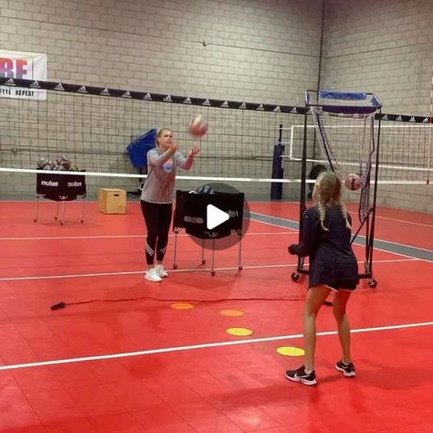 VIBE Volleyball Lab on Instagram: "“At-home” drill to work on Beginner Passing & Hitting Approach! 💛💛 • • All you need is: ✅4 dots (or tape) to mark off the footwork for a hitter approach (Righties: Right, Left, Right-Left....Lefties, it’s opposite) ✅ TWO Balls (although one ball might work better if you have the athlete pass the ball back to you)... so ONE Ball works fine too!! ✅ Jump Rope (or Tape) to mark off Step-Close Line or where the Athlete will jump! • • Tips: 1️⃣ Focus on the pass!! Make sure your athlete passes a perfect pas before they “get” to approach/hit 2️⃣ Slow first two steps on the approach, fast last two steps 3️⃣ Use arms to jump!!! 4️⃣Solid Hans contact on the ball • • ENJOY! 🏐🤓💙 #vibetribe #vibe #vibevolleyballlab #privatelessons #athome #beginnervolleyball" Volleyball Drills For Beginners, Volleyball Passing Drills, Passing Drills, Volleyball Drills, Vibe Tribe, Jump Rope, All You Need Is, Volleyball, Instagram