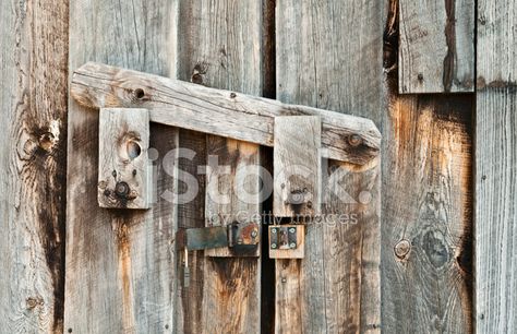 Wooden Barn Door Latch Close UP stock photos - FreeImages.com Industrial Barn Door, Barn Door Latch, Barn Door In House, Wooden Barn Doors, Double Doors Interior, Custom Wood Doors, Wood Front Doors, Wood Doors Interior, Rustic Doors