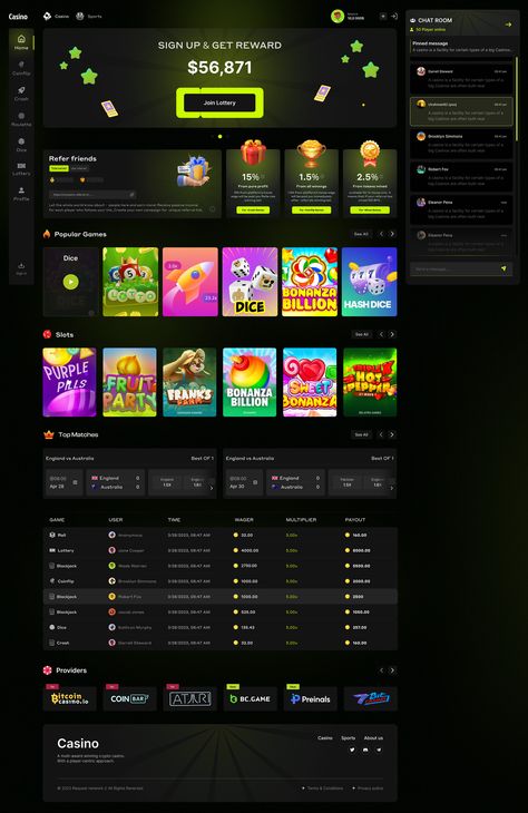 Casino Website Design, Casino Design, Webpage Layout, App Design Layout, Card Ui, Online Web Design, Digital Dashboard, Green Web, Android Design