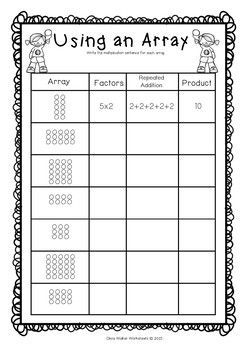 Help your child learn multiplication with these fun and interactive worksheets. Practice adding the same number over and over again to see how multiplication works. #math #learning Arrays Worksheet, Worksheet Grade 2, Multiplication As Repeated Addition, Olivia Walker, Repeated Addition Worksheets, Multiplication Printables, Array Worksheets, Grade Three, Repeated Addition