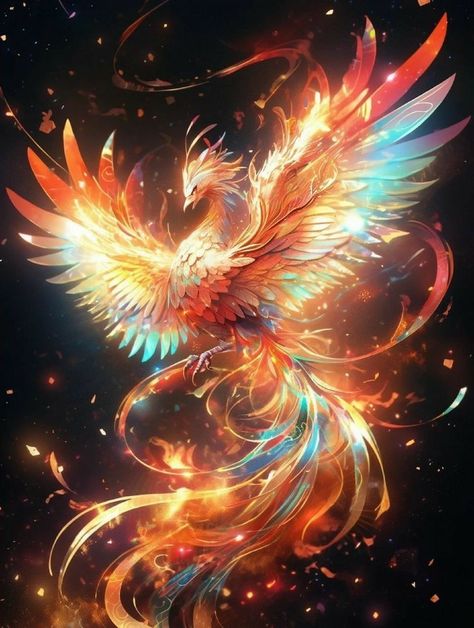 Phoenix Bird Art, Phoenix Artwork, Phoenix Images, Mythical Creatures Fantasy, Mystical Animals, Phoenix Art, Phoenix Bird, Fantasy Creatures Art, Dragon Artwork