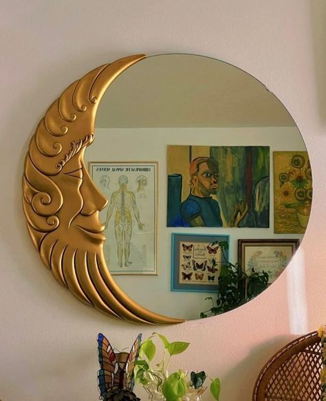 Celestial Living Room Decor, Sun And Moon Room Decor, Astrology Room Decor, Celestial Bedroom, Celestial Home Decor, Celestial Home, Interior Design Per La Casa, Dream Room Inspiration, Apartment Inspiration