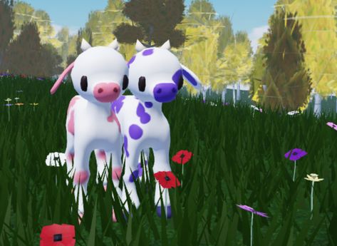 Moo Roblox Game, Roblox Games, Fluffy Cows, Roblox Game, Baby Cows, Royale High, Cute Cows, Jelly Beans, Olaf The Snowman