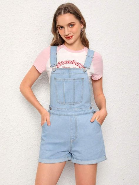 Denim Overall Shorts, Denim Overalls Shorts, Denim Overalls, Short Jumpsuit, Kids Beachwear, Shorts With Pockets, Overall Shorts, Denim Women, Women Clothes Sale