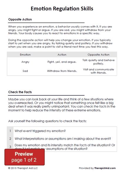 DBT Emotion Regulation Skills Preview Emotional Regulation Worksheets, Clinical Counseling, Emotion Coaching, Emotional Iq, Dbt Skills Worksheets, Dbt Activities, Psychosocial Development, Therapy Skills, Dbt Therapy