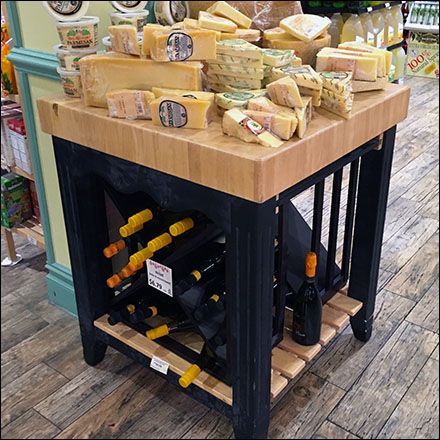 If you simply must have wine with your cheese, Gourmanoff® Gourmet Grocery aims to satisfy you. Here, an in-store Island Display serves up assorted cheeses from its Butcher-Block top and a selectio… Cheese Display Ideas Retail, Cheese Display Ideas, Display Ideas Retail, Cheese Recipes Dinner, Cheese Fondue Party, Cheese Platter Presentation, Sauce For Broccoli, Cheese Dip Crock Pot, Island Display