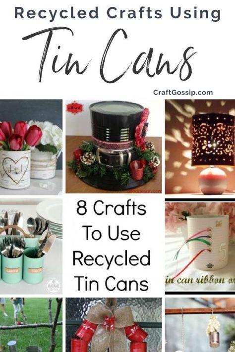 Crafts Made From Tin Cans, Tin Can Holiday Crafts, Coffee Tin Crafts, Things To Make With Cans, Can Crafts Tin Diy, Tuna Can Crafts, Christmas Tin Can Crafts Ideas, Tin Can Crafts Diy, Tin Can Animals