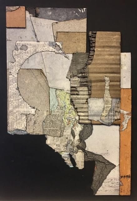 Cardboard Collage Art, Newspaper Art And Craft, Cardboard Collage, Decay Art, Newspaper Art, Bauhaus Art, Creating Texture, Mixed Media Photography, Abstract Collage