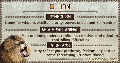 Lion Symbolism Spirit Animal Dream Lioness Spirit Animal, Lion Totem Spirit Animal, Leo Spirit Animal, Archetype Cards, Lion Meaning, Lion Symbolism, Lion Spirit Animal, Animal Totem Spirit Guides, Symbol Tattoos With Meaning