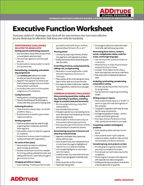 Executive function worksheet  Add adhd Teaching University, Education Strategies, Disabilities Awareness, Executive Functioning Strategies, Teaching Executive Functioning, Executive Dysfunction, Executive Functions, Executive Function, Executive Functioning Skills