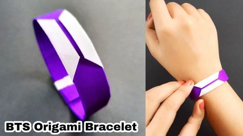 Crafted Radiance: Bright DIY Creations to Light Up Your Day Bracelet Paper Craft, How To Make Cute Drawings, Bts Bracelet Diy, Bts Diy Crafts, Bts Gift Ideas, Diy Kpop Crafts, How To Make A Bracelet, Origami Bracelet, Bts Craft