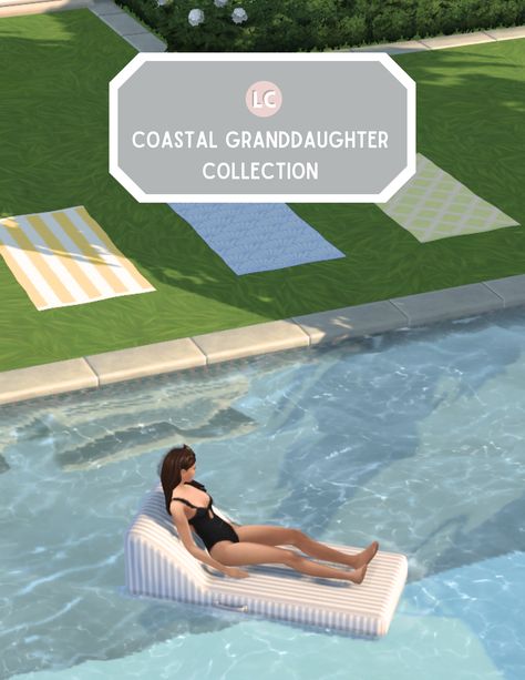 LC - Coastal Granddaughter Collection Download | Patreon Nancy Meyers Movies, Sims Furniture, Furniture Cc, Tennis Net, The Sims 4 Pc, Sims 4 Bedroom, Coastal Granddaughter, Island Living, Sims 4 Build