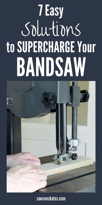 A bandsaw is a handy tool when building DIY projects. Looking for ideas to make the most of your band saw? Here are 7 tips and tricks that will supercharge your bandsaw! #diy #diytips #bandsaw #woodworking #woodworkingtips #woodworkingtools #diywoodworking Ban Saw Projects Ideas, Bandsaw Projects Beginner, Bandsaw Box Ideas, Diy Bandsaw, Garage Hacks, Bandsaw Projects, Band Saws, Advanced Woodworking Plans, Wood Workshop