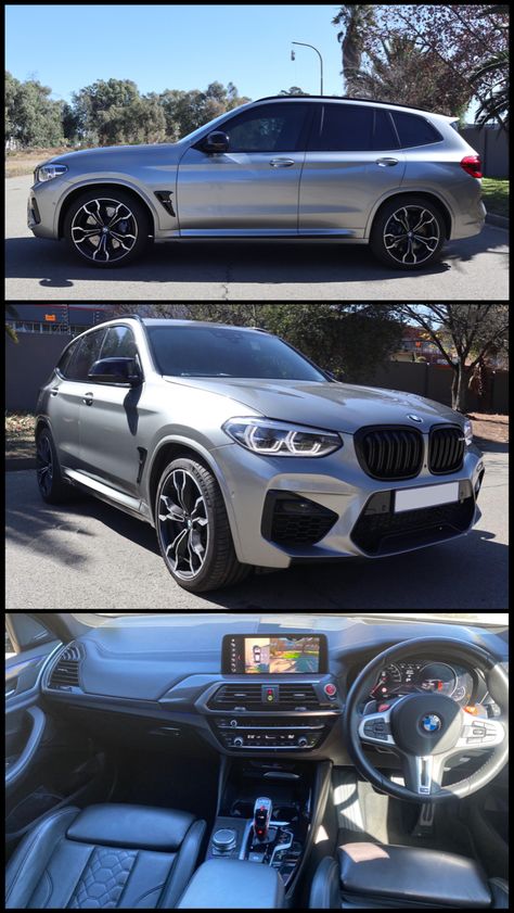 2019 BMW F97 X3M Competition _________________________________________ Grey Black Leather Interior 23 500 km _________________________________________ Extras: Good condition. S58 Engine. No motorplan. _________________________________________ R839 000.00 _________________________________________ Optional Extras: Smash n Grab Window Tint _________________________________________ Trade ins Accepted Spotters welcome _________________________________________ Disclaimer: The vehicle mention X3m Competition, Window Tint, Expensive Cars, Tinted Windows, Whips, Bmw X5, Leather Interior, Boats, Black Leather