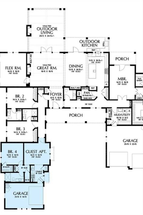 Multigenerational homes are one of the biggest trends in residential home design. Homes that feature a full in-law or guest apartment, complete with a kitchen, bedroom, and separate living room. Home With Inlaw Suite House Plans, Small Adu, Multigenerational House Plans, Older Parents, Multigenerational House, Inlaw Suite, In-law Apartment, Looking For Houses, Barn Style House Plans