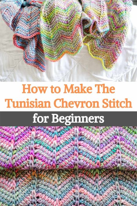 Trying out a new technique like Tunisian crochet can be daunting for beginners. You may not know which tools to buy or which pattern to start with. The author of this project has always lived under the philosophy that anything can be done with the right tools, resources and patience; and we totally agree with that! Today you will learn how to do an easy Tunisian stitch known as a chevron stitch, this one is perfect for many different projects, but this time you will see how to use it in a... Ribbed Tunisian Crochet, Tunisian Dishcloth Patterns, Tunisian Chevron Blanket, Tunisian Crochet Amigurumi, Afghan Stitch Tunisian, Tunisian Crochet Patterns Blanket, Tunisian Crochet Scarf Pattern Free, Tunsinian Crochet, Tunisian Crochet Patterns Free