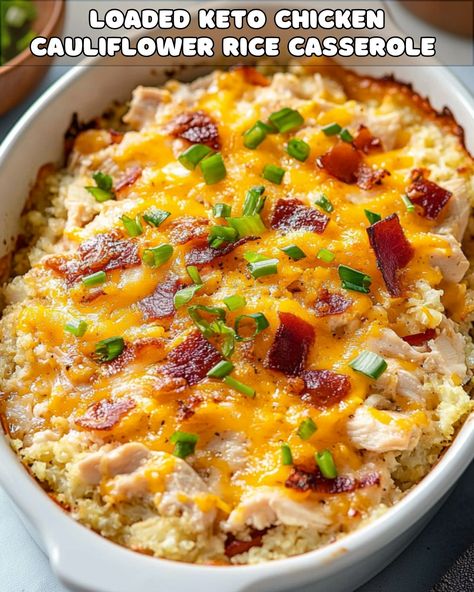 Cauliflower Rice Crockpot Recipes, Low Carb Chicken And Cauliflower Rice, Keto Jambalaya Cauliflower Rice, Chicken Califlower Casseroles Keto, Keto Chicken Rice Casserole, Dishes With Cauliflower Rice, Keto Loaded Cauliflower Casserole, Recipes With Riced Cauliflower Low Carb, Cauliflower Rice And Chicken Recipes