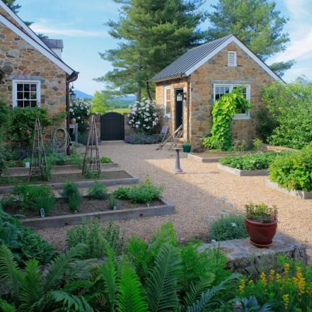 Pea gravel isn't just decorative. It's a great choice for play areas, dog runs, walks and driveways. See how landscaping experts use this versatile material around the garden and home. Pea Gravel Garden, Garden Potager, Pea Gravel Patio, Gravel Landscaping, Gravel Patio, Potager Garden, Gravel Garden, Pea Gravel, Garden Designer