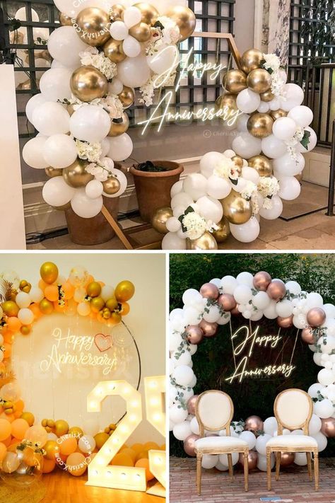 Anniversary Decoration 25th Anniversary Decoration Ideas, 25th Anniversary Decor, Anniversary Decoration Ideas, 25th Wedding Anniversary Decorations, Silver Wedding Anniversary Party, 25th Anniversary Decorations, 25th Wedding Anniversary Cakes, Balloon Decoration Ideas, 25th Wedding Anniversary Party