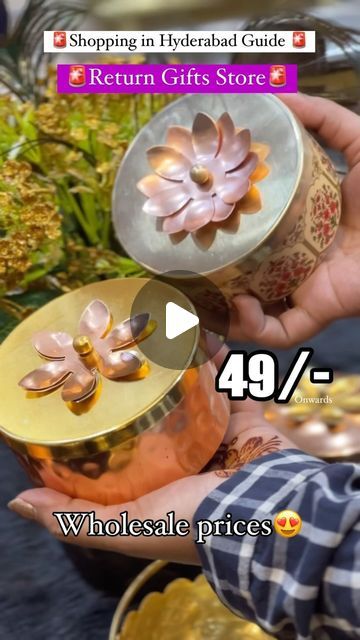 86K views · 1.7K likes | HYDERABAD FOOD BLOGGER | Priya Trips and Tastes on Instagram: "Follow @priyatripsntastes GET for 49/- only   🚨Return Gifts at 49/-🚨onwards in 📍Begum Bazaar, Hyderabad  This store has over 1000s of return gifts made of copper, Brass, Steel, Aluminium etc which are perfect and affordable options for wedding gifts, engagement gifts, house warming gifts or any kind of event.  . . Address and location at the end of reel ❤️  🎁follow @nutristar.global get flat 40/- off 🎁 weddings gifts , housewarming gifts,engagement gift any sort of return gift at very wholesale price.  🎁hotelware, dinner sets of brass ,copper and German silver at 30 to 70% off✨  Follow @priyatripsntastes for updates  Follow @priyatripsntastes for updates  Follow @priyatripsntastes for updates   Wa Brass Return Gifts Indian, Cute Return Gift Ideas, Srimantham Return Gifts Indian, Gruhapravesam Gift Ideas, Gruhapravesam Return Gifts, Ganpati Return Gift Ideas, Unique Return Gifts For Wedding, Return Gift Ideas For Puja, Return Gifts Ideas For Wedding