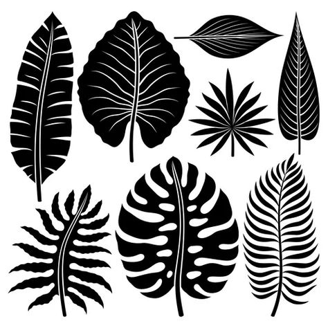 Elements For Design, Wild Animals Vector, Shape Coloring Pages, Leaf Graphic, Palm Tree Vector, Branch Vector, Fabric Painting Techniques, Botanical Flower Art, Plant Vector