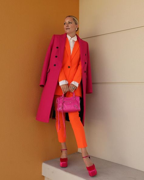 Analogous Fashion, Analogous Outfit, Analogous Color Scheme, Analogues Colour, Colour Blocking Fashion, Blair Eadie, Combination Fashion, Color Blocking Outfits, Color Combinations For Clothes