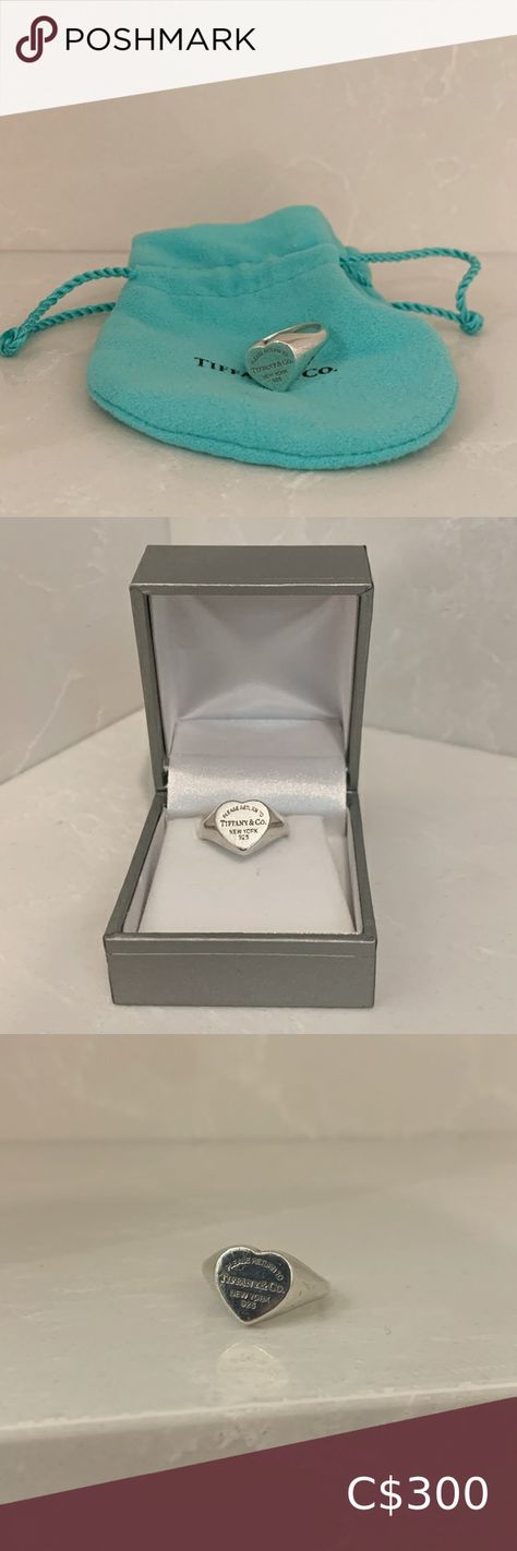 Check out this listing I just found on Poshmark: Tiffany & Co Heart Signet Ring. #shopmycloset #poshmark #shopping #style #pinitforlater #Tiffany & Co. #Jewelry Tiffany Signet Ring, Tiffany Ring, Heart Signet Ring, Tiffany Co Rings, Open Heart Ring, Tiffany Rings, Return To Tiffany, Modern Heart, Nike Pro Women