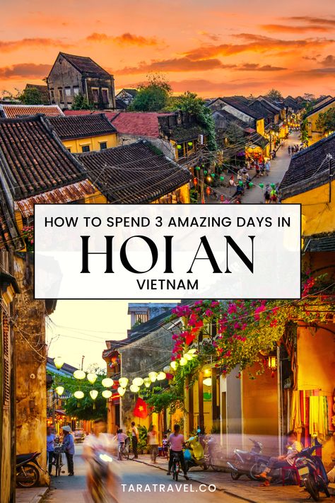 Our Hoi An Travel Guide highlights the best things to do in Hoi An. Get practical Hoi An travel advice and a detailed Hoi An amazing itinerary for three days in Hoi An. A must-add to your Southeast Asia itinerary in Vietnam!  Click to read the full blog! Vietnam Hoi An, Southeast Asia Itinerary, Asia Itinerary, Vietnam Honeymoon, Vietnam Guide, Vietnam Vacation, Vietnam Trip, Vietnam Itinerary, Hoi An Vietnam