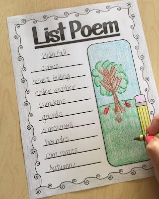 Kindergarten Poetry, List Poem, Poetry Writing Activities, Poetry Templates, Kwl Chart, Primary Writing, Poetry Activities, Poetry Journal, Poetry Unit