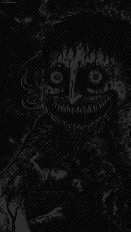 Ito Junji, Creepy Smile, Grunge Posters, Horror Drawing, Creepy Images, Scary Wallpaper, Band Wallpapers, Junji Ito, Dark Art Illustrations