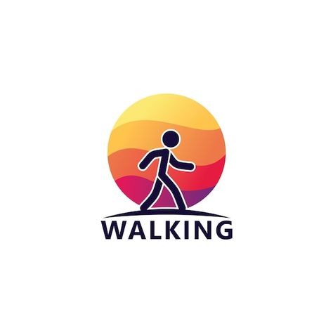 Walking simple logo template design | Premium Vector #Freepik #vector #human-logo #man-silhouette #line-logo #logo Walk Logo, Man Silhouette, Human Logo, Simple Logo, Vector Photo, Logo Templates, Premium Vector, Luxury Design, Desi