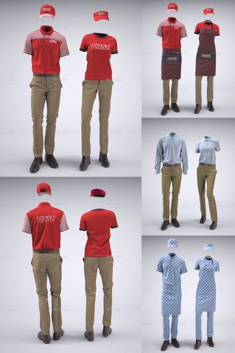 Food Service Uniforms and Retail Uniforms Mock-Up, #Mock, #SPONSORED, #Retail, #Uniforms, #Service, #Food, #ad Food Ad, Staff Uniforms, Owl Logo, Uniform Design, Figure Drawing Reference, Food Service, Food Truck, Mock Up, Logo Design