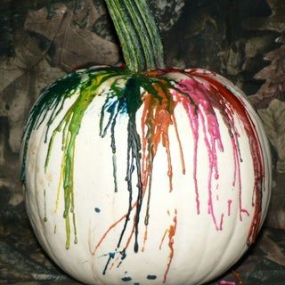 Crayon Melt Art Mini Pumpkins: 5 Steps (with Pictures) Pumpkin Carve, Pumpkin Decorating Contest, No Carve Pumpkin Decorating, Pumpkin Contest, Event Decorating, Halloween Pumpkins Painted, Painted Pumpkin, Creative Pumpkins, Halloween Pumpkins Carvings